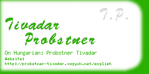 tivadar probstner business card